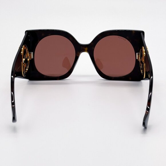 NEW GUCCI GG1254S 002 BUTTERFLY HAVANA BROWN WOMEN SUNGLASSES GUCCI - Picture 7 of 11